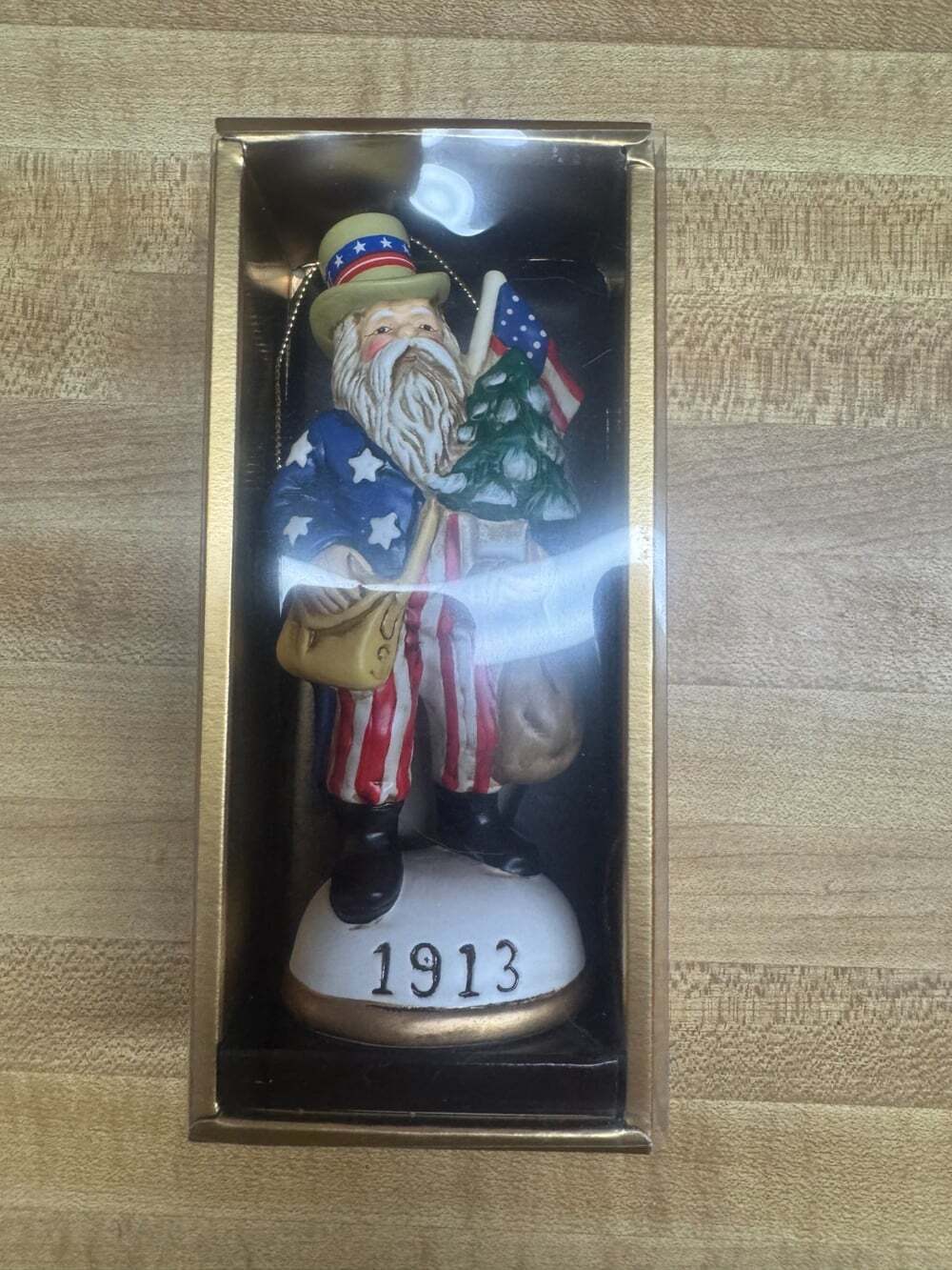 Memories of Santa 1913 U.S. Santa Claus USA Ornament w/Box Tag Vintage 1997